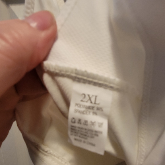 Sport Bra White Front Zipper-Up 2XL - Picture 6 of 8